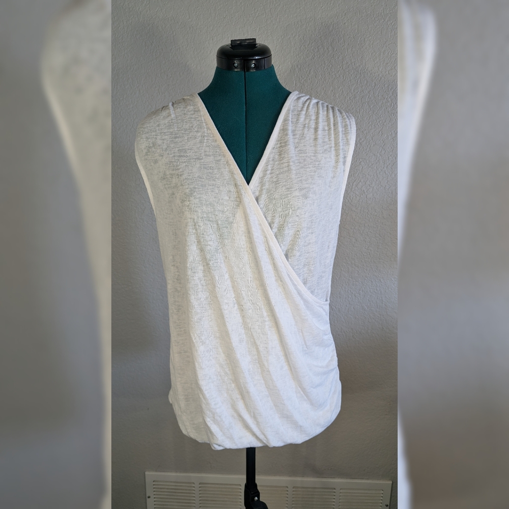 Athleta Cream Draped Women's Blouse